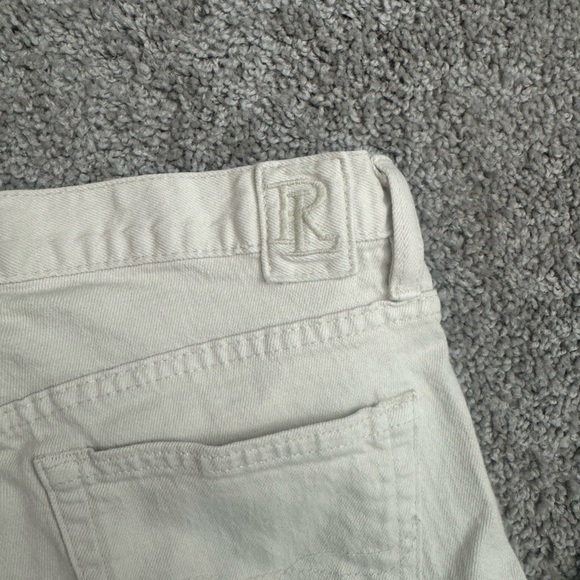 Ralph Lauren White Jeans with Blue Logo - Picture 4 of 6